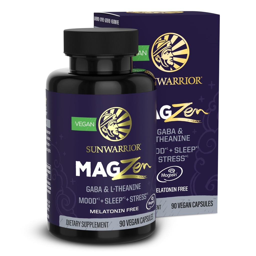 Magnesium Supplement L-Theanine Capsules Mood, Sleep & Stress Support with Magnesium Bisglycinate, L-Theanine & GABA Promotes Relaxation, Sleep Quality & Mental Clarity Vegan & Non-Drowsy 90 Capsules