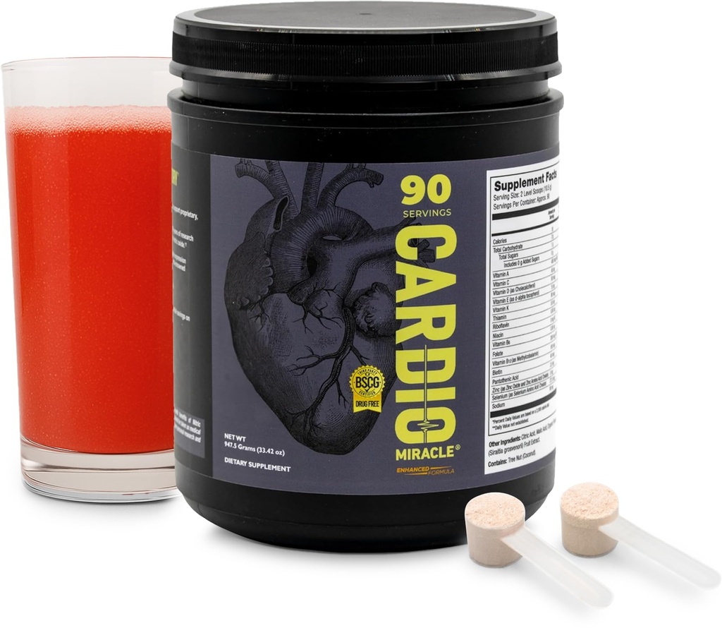 Cardio Miracle Nitric Oxide Supplement 90 Servings - Beet Root Powder with L-Arginine to Support Circulation, Blood Flow, Energy, Endurance, Stamina & Heart Health for Men and Women