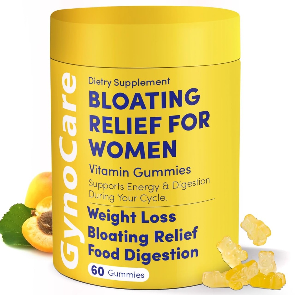 Bloating Relief for Women, Debloating for Women | Supports Period Bloat, Digestion & Water Weight Balance | Helps Before & During Your Cycle | 60 Vegan Gummies | Daily Digestive Support Supplement