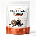 Fermented Aged Black Garlic Extract Supplement，Pure Vegetarian Formula Daily Nutritional Supplement with Dual Functions Energy Enhancement Intestinal Health, 300 Softgels