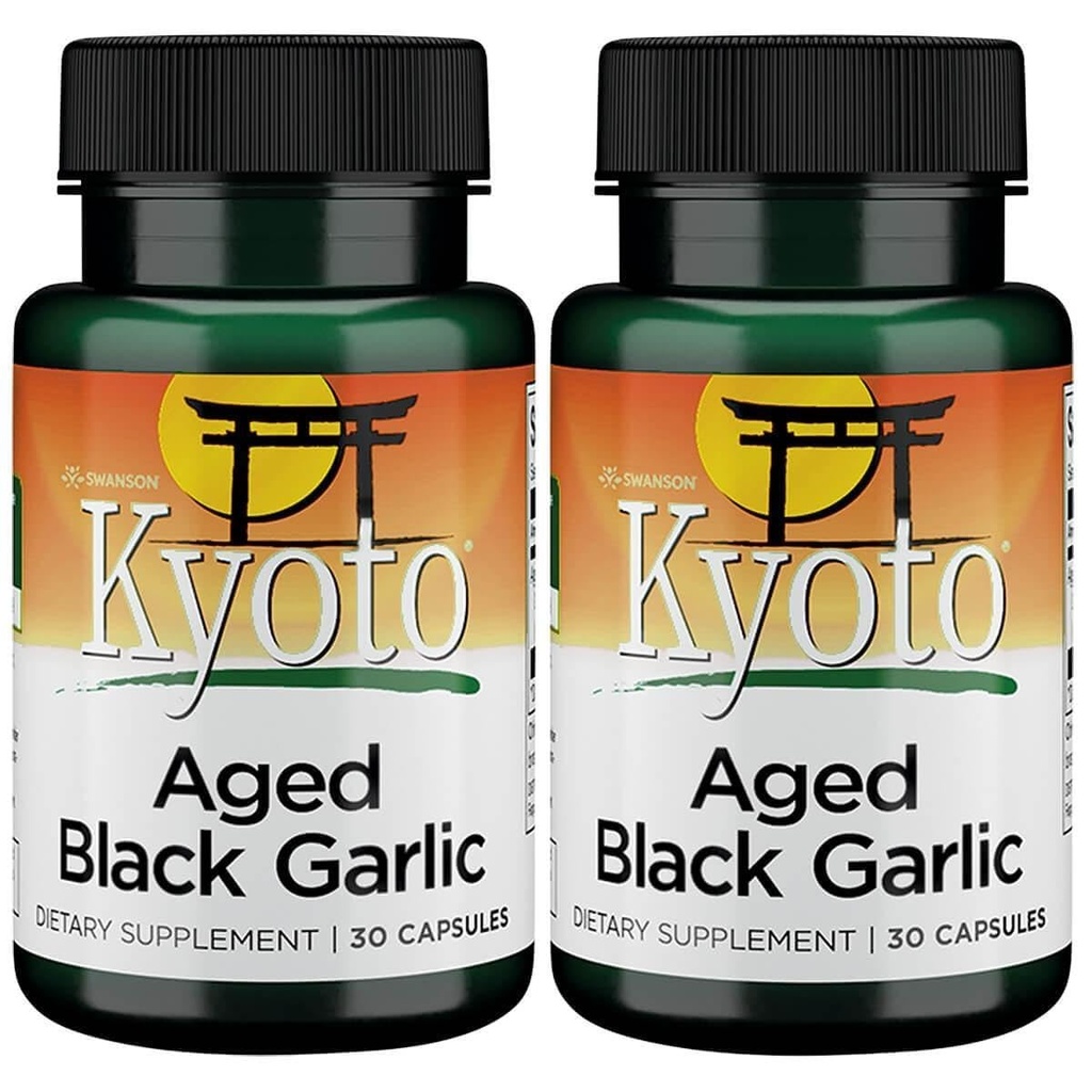 Swanson Aged Black Garlic 650 mg 30 Caps (2 Pack)