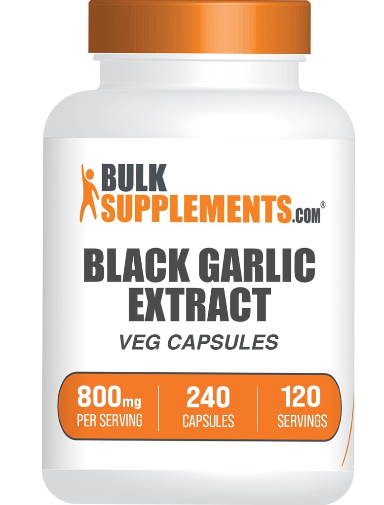 BulkSupplements.com Black Garlic Extract Capsules - 240 Capsules (Pack of 1)