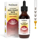 Liposomal Red Yeast Rice with Coq10 Liquid Drops, Red Yeast Rice 1200mg Supplement with Citrus Bergamot, Omega-3 & Astaxanthin, Vegan, Blueberry Flavor, 2 FL OZ