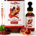 Red Yeast Rice with CoQ10 Drops: Organic Red Yeast Rice Extract Liquid 2400mg Support Cholesterol & Heart Health for Men Women with Omega-3 Inositol, Blood Orange Flavor Vegan Sugar Free