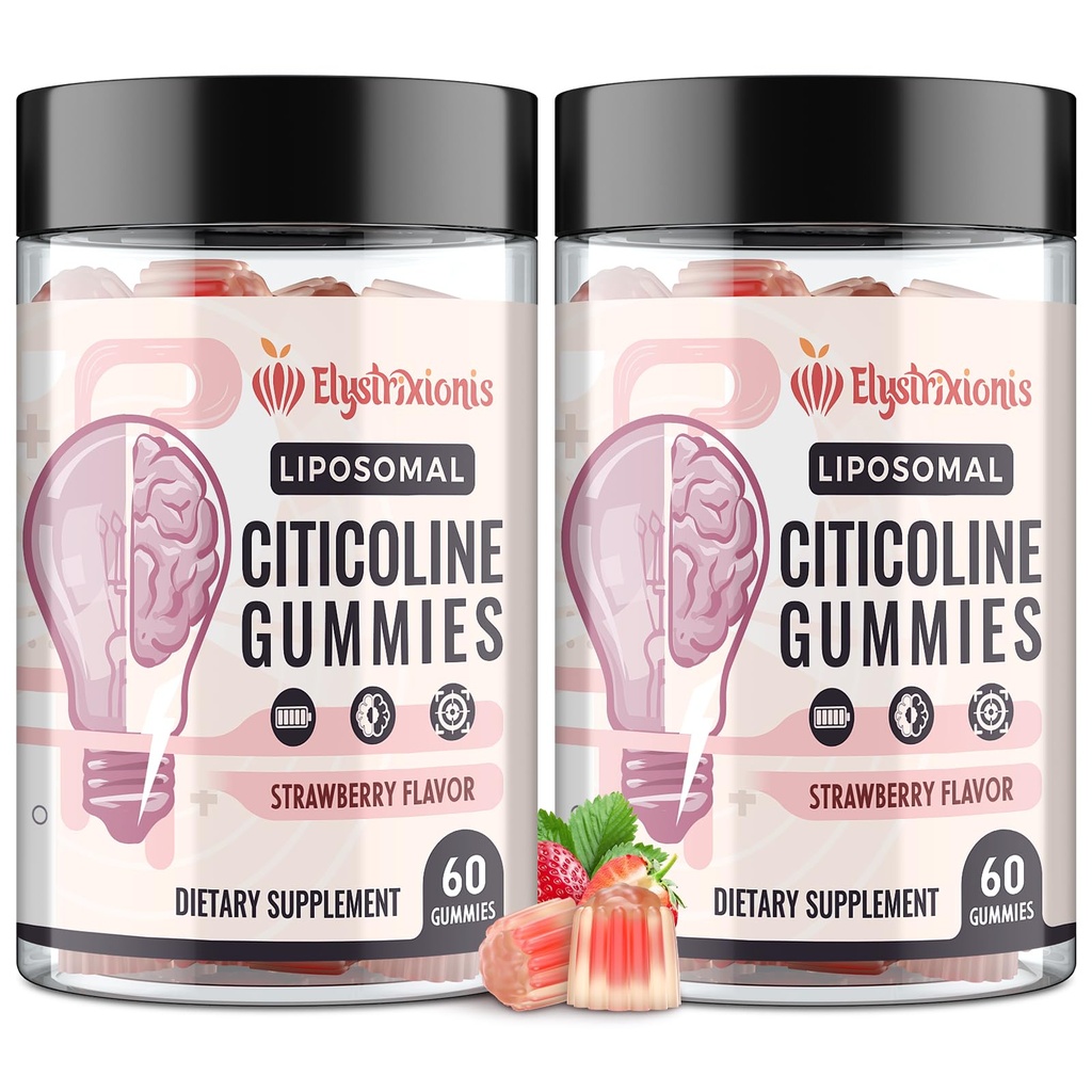 Citicoline Supplement, CDP Choline, Brain Supplement for Memory and Focus | Cognitive Function & Energy Improvement | Citicoline 1000mg Plus Lion's Mane Extract 500mg per Serving (120 Count)