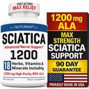 Sciatica Nerve Relief Supplement 1200 mg HP-99 Alpha Lipoic Acid - Maximum Strength ALA Sciatic Nerve Support for Lower Back Hip Buttock Legs & Feet - Ultra Potent 18-in-1 Natural Vitamins - 180 Caps