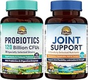 Vitalitown Probiotic + Glucosamine Chondroitin MSM Bundle (Pack of 2) | Probiotics 120 Billion CFUs (Item 1) & Joint Support* (Item 2) | 30 Probiotic Capsules & 90 Joint Capsules