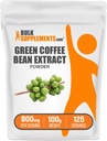 BulkSupplements Πράσινο Coffee Bean Extract Powder - Πράσινο Coffee Bean Συμπληρώματα - Υποστήριξη ενέργειας, Χωρίς γλουτένη, 800mg ανά υπηρεσία, 100g (3.5 oz) (πακέτο του 1)