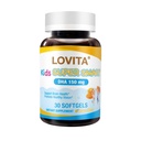 LOVITA Kid’s Super Smart, Omega-3 for Children, 180 mg Total DHA & EPA, Lemon Flavor Fish Oil, Support Brain & Vision Health, 30 Softgels