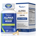 Alpha Lipoic Acid 1000mg Neuropathy Supplements Capsules, 8-IN-1 ALA for Nerve Health in Hands & Feet, Nervous System and Antioxidant with Magnesium Glycinate, CoQ10 & B1, B6, B12 – Vegan 120 Caps