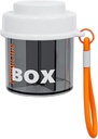 Pill Dispenser, Portable συμπλήρωμα Organizer Μπουκάλι με Anti-Mixing και ευρύ άνοιγμα Σχεδιασμός για Ταξίδι (Orange)
