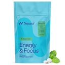 Neuro Energy & Focus Mints - Sugar Free Breath Mints with 40mg Natural Caffeine, B Vitamins & L-Theanine - Vegan Brain Supplement for Exercise, Study & Daily Focus - Spearmint, 90 ct