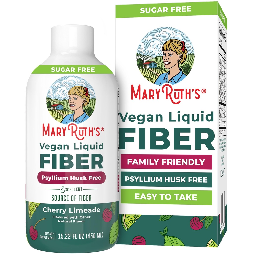 MARYRUTH'S Liquid Fiber for Ages 1+ | Up to 7g FiberSMART Tapioca Fiber Excellent Source | Baobab Fruit | Psyllium Husk Free | Vegan | Gluten Free | No Added Sugar | 15.22 oz