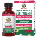 MARYRUTH'S Liquid Multivitamin + Hair Growth Travel Pack | Biotin 10000mcg | Lustriva Hair Growth Supplement | Clinically Tested in Women for Thicker Hair & Facial Wrinkle | Ages 18+ | 8 Servings