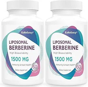 Liposomal Berberine Supplement 1500mg - Third Party Tested, High Bioavailability Berberine HCL Κάψουλες για γυναίκες και άνδρες, AMPK Activator για καρδιοαγγειακή υγεία, χωρίς ζάχαρη, μη GMO,120 Softgels