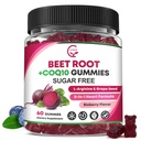 Beet Root Gummies – Beetroot Supplement with CoQ10, L-Arginine & Grape Seed Extract, Nitric Oxide Booster, Support Blood Pressure and Heart Health, Antioxidant Support, Vegan, Gluten Free – 60 Counts