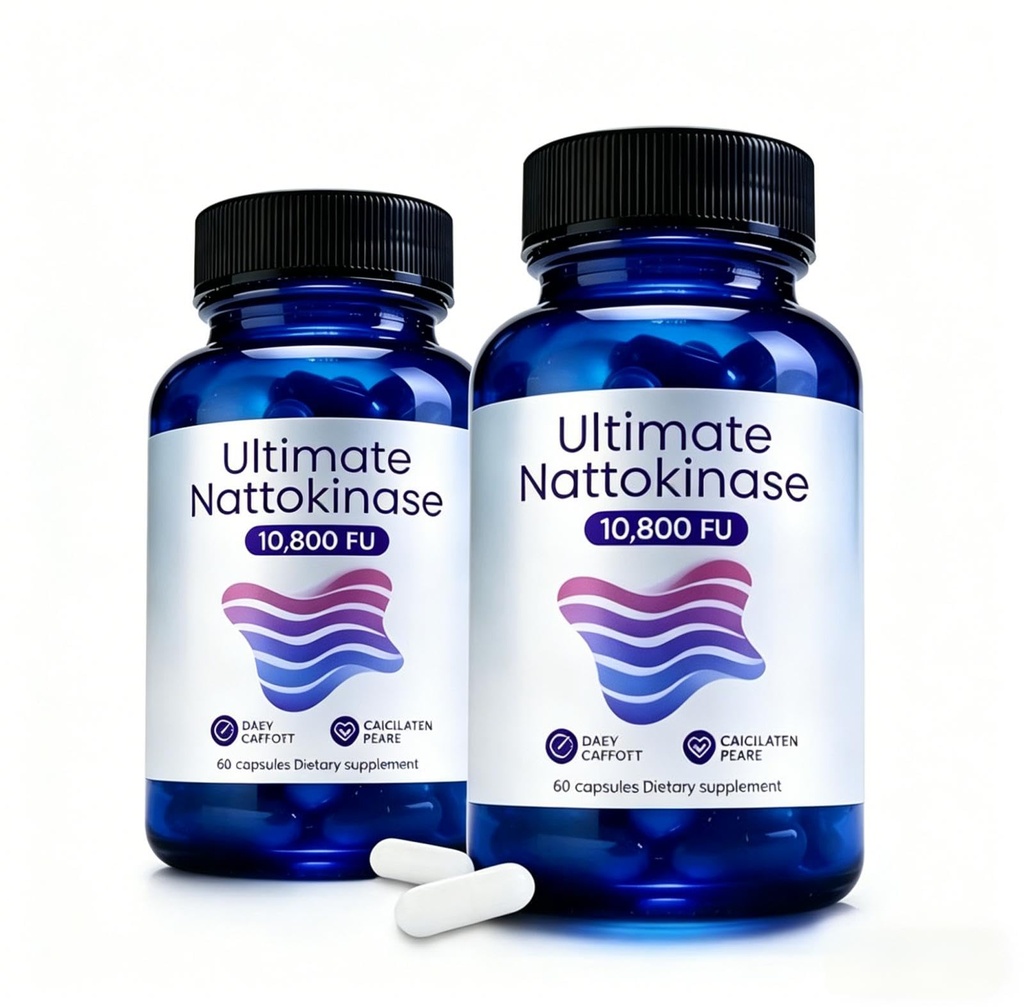 Ultimate Nattokinase Supplement with 10,800 FU，Ultimate Nattokinase Supplement Organic,Odorless Fermented Soy Enzyme, Vegan, Gluten Free, Easy Daily Routine, 60 Capsules-1PCS