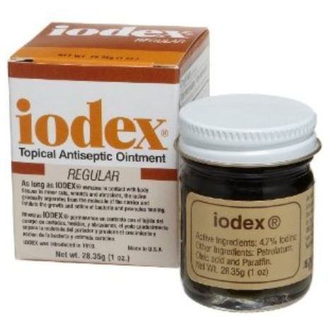 BAAR Iodex Topical Healing Ointment, 4.7% Iodine for Infection Prevention and Soothing Relief, Perfect for Cuts, Scrapes, Wounds, Bruises, Bug Bites, Rashes & More, Made in the USA, 1 oz (Pack of 2)
