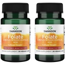 Swanson Folate 5-Methyltetrahydrofolic Acid - High Potency, Bioactive Form 800 mcg Dfe 30 Veg Caps (2 Pack)