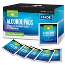 Alcohol Wipes Individually Wrapped - 100 Sterile Alcohol Prep Pads Saturated with 70% Isopropyl - Skin Prep Swabs for First Aid, Injections, Nails, and Medical Use - Large