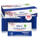 Individually Wrapped Alcohol Wipes, 100 Count – 75% Ethyl Alcohol Hand Sanitizing Wipes with Aloe & Vitamin E, Travel Size Antibacterial Wipes for On-the-Go, Office, School (Cherry Blossom)