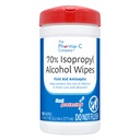 The Pharma-C Company 70% Isopropyl Alcohol Wipes [40 wipes] - IPA First Aid Antiseptic Wound Cleaner with Moisture Lock Lid. For minor cuts, scrapes, and burns.