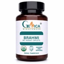 Brahmi – USDA Organic, 1500 mg per Serving, Bacopa monnieri Whole Herb, No Extract, NPOP & BioAgriCert Certified, 90 Vegan Caplets