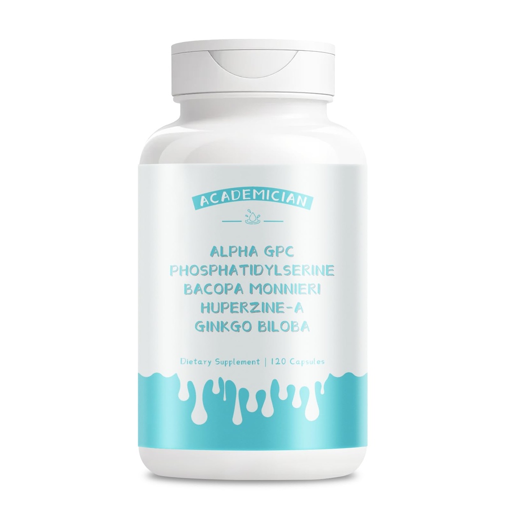 Phosphorus Supplements Ginkgo biloba phosphatidylserine Alpha gpc bacopa monnieri Ginko biloba Capsules phosphatidyl Serine huperzine a Gingko Organic Pure bacopa Extract Leaf - 120 Count