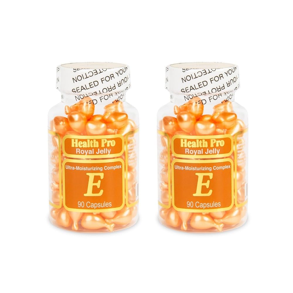 Vitamin E Oil Capsules for Skin – Topical Moisturizing Capsules | Twist & Apply | with Royal Jelly | 90 Capsules Each (Pack of 2)