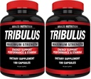 Arazo Nutrition Tribulus Terrestris 1500mg Extract Powder – 180 Capsules - Energy Booster with Estrogen Blocker (Pack of 2)