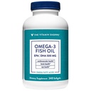 Η βιταμίνη Shoppe Omega 3 ιχθυέλαιο, EPA & DHA 500mg, Καθαρότητα Εξασφαλισμένη, Μοριακά Αποσταγμένο για την υποστήριξη Καρδιαγγειακό, Κοινή και Εγκεφαλική Υγεία 1000mg (240 Softgels)