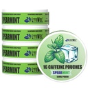 LyvWel 56mg Caffeine Energy Pouches – Spearmint – Clean Energy & Focus Boost with Guarana – 5-Pack with 16 Pouches Per Can (80 Total Pouches)