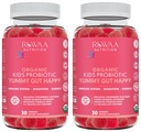 RUWAA NUTRITION Probiotic Gummies. Organic Kids Probiotic Chewable for Digestive Health & Immunity. Kids Pre & Probiotics Vitamins. No Allergens, Gluten-Free, Non-GMO, Probiotic for Children 60ct (2)