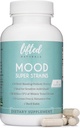 Probiotics - Mood Super Strains Probiotic - Φυσικά υποστηρίζει Digestion & Mood - Histamine-free Probiotics w/L Rhamnosus GG, Ράφι σταθερό Probiotic συμπλήρωμα, 60 ημέρες προσφοράς, μη GMO, Vegan