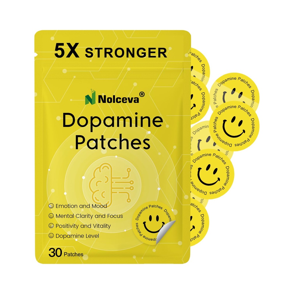 Dopamine Patches for Men & Women ，5X Stronger Formula ，Mood Boost & Positivity Support ，Vegan Mood Support Patches for Daily Mental Wellness，New & Improved Kind of Patches
