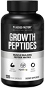 Jacked Factory Growth Peptides – Peptides for Muscle Growth with PeptiStrong®, Supports Muscle Protein Synthesis, Muscle Builder, Strength & Recovery, Peptide Muscle Building Supplement, 120 Capsules