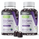VITEEY Sambucus Elderberry Gummies for Adults & Teens + Ψευδάργυρος & Βιταμίνη C - Χωρίς ζάχαρη - Ανοσοποιητική Υποστήριξη & Αναμνηστικό συμπλήρωμα βοτάνων - Vegan, Gluten Free, GMO Free, Chewable Berry Γεύση