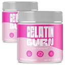 Gelatin Burn Powder, Official GelatinBurn Advanced Formula Powder Supplement - Maximum Strength, All Natural Wellness Energy Support Recovery & Fitness Boosting, Premium Gelatin Burn Reviews (2 Pack)