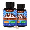 2 Pack Alpha Lipoic Acid Supplement, Alpha Lipoic Acid 600mg Per Serving, Vegan, Gluten Free, Non-GMO ALA Supplement, 120 Vegetable Capsules
