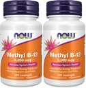 NOW Foods Supplements, Methyl B-12 (Methylcobalamin) 5,000 mcg, Nervous System Health*, 120 Lozenges, (Pack of 2)