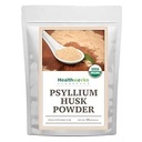 Healthworks Psyllium Husk Powder Organic -16 Oz / 1 Lb - Raw - Certified Organic - Finely Ground Powder from India - Keto, Vegan & Non-GMO - Fiber Support