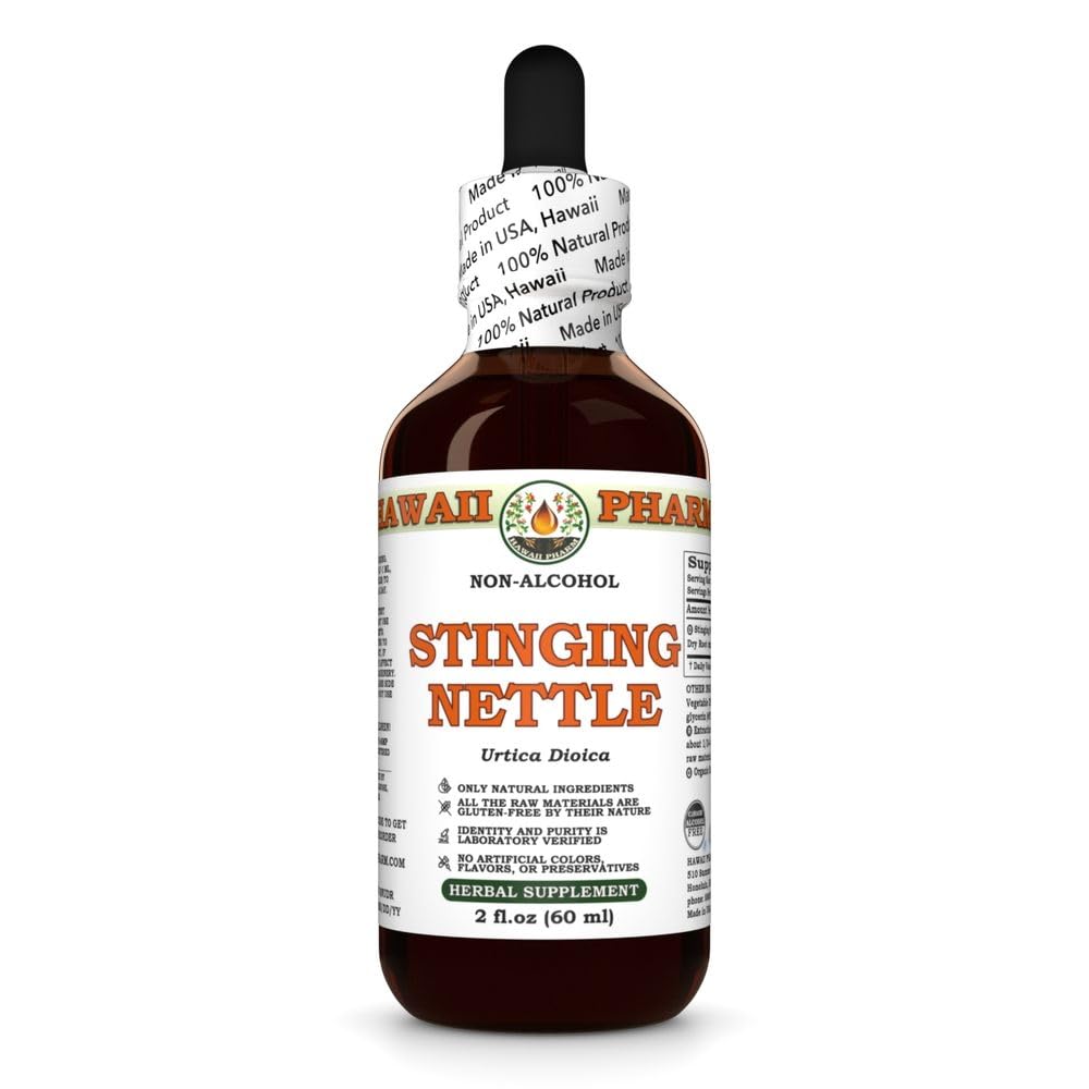 Stinging Nettle (Urtica Dioica) Dry Root Glycerite, All Natural, Vegan, Lab Tested Alcohol-Free Liquid Extract - 2 fl.oz