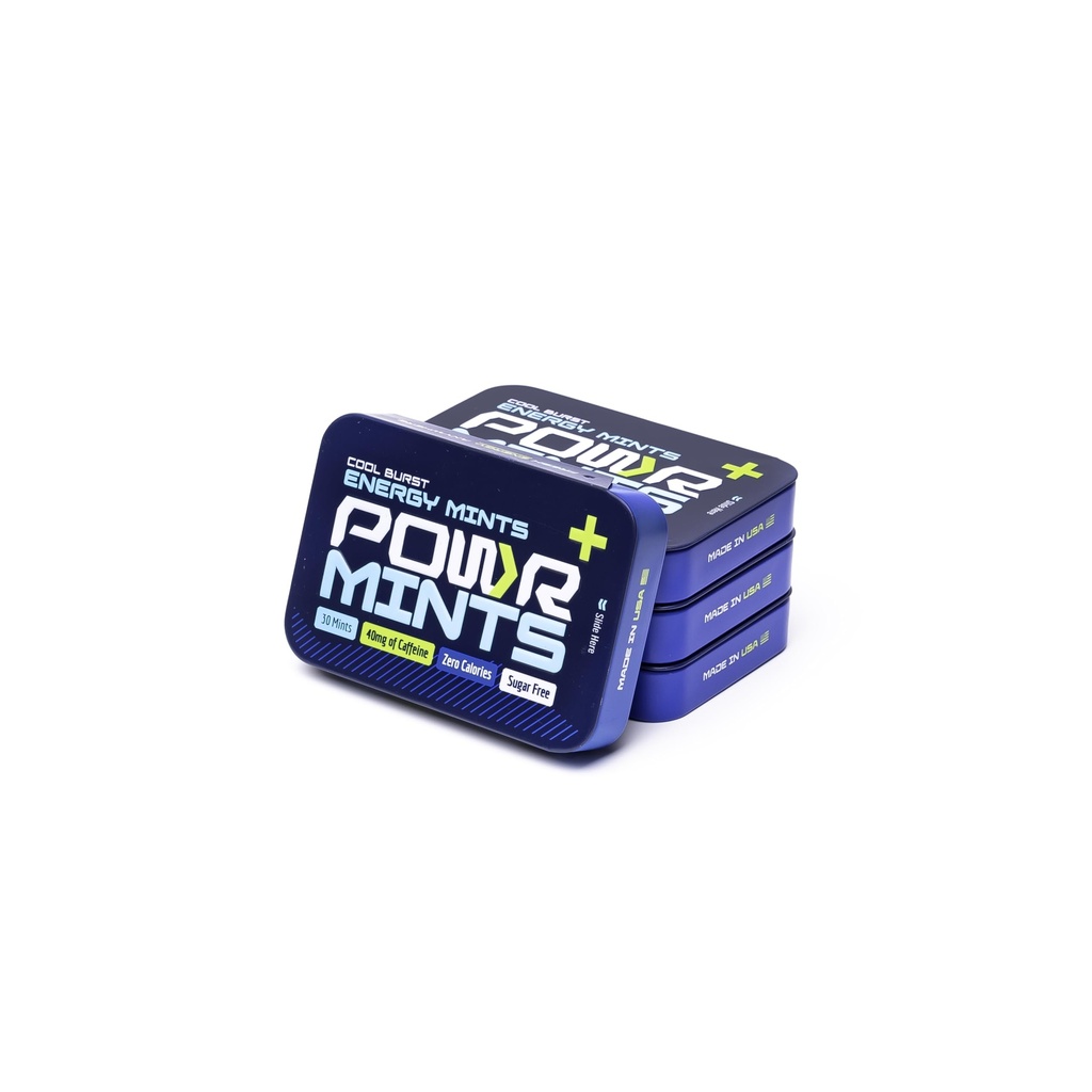 POWR Energy Mints - 24 Mints, 40mg of Caffeine Per Mint, Sugar Free, Zero Calories, No Aspartame - Pre-Workout, Cycling, Running, Endurance - Focus & Energy (4)