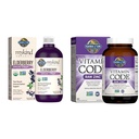 Garden of Life Organics Plant-Based Elderberry Immune Syrup 6.59 fl oz & Zinc Supplements 30mg High Potency Raw Zinc and Vitamin C Multimineral Supplement