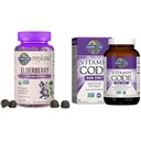 Garden of Life Organics Elderberry Gummies for Adults & Kids & Zinc Supplements 30mg High Potency Raw Zinc and Vitamin C Multimineral Supplement