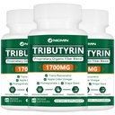 Tributyrin Supplement - Premium Butyrate Gut Health Supplement for Leaky Gut 180 Capsules