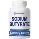 Sodium Butyrate Capsules 1200mg, High Absorption Postbiotic, 120 Count, Standardized Butyric Acid, Vegan, Non-GMO & Gluten-Free Butyrate Supplement for Women and Men