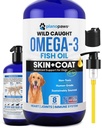 Omega 3 Fish Oil for Dogs - Better Than Salmon Oil - Dog Fish Oil Supplement to Reduce Shedding & Itching - Supports Joints, Brain, and Heart Health - Skin and Coat Supplement - Liquid Fish Oil