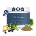GloGreen Superfood Powder – Plant-Based Daily Greens Powder with Barley Grass, Spirulina, Broccoli, Green Tea | Supports Gut Health, Digestion, Detox, Energy, Immunity & Metabolism | 30 Servings