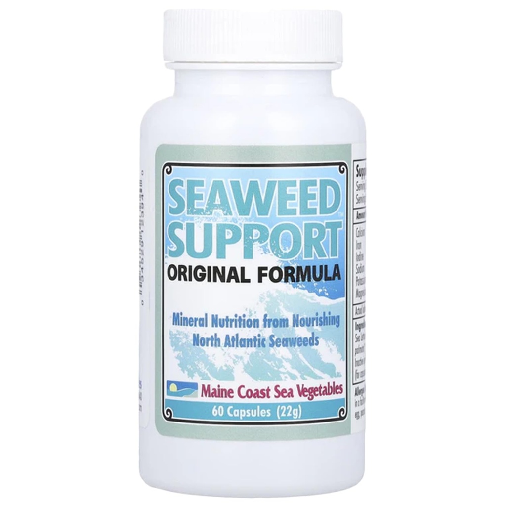 Maine Coast Sea Vegetables Seaweed Support Original Formula | Natural Source of Iodine from Seaweed | Daily Use Iodine Supplement | Organic Alaria, Sea Lettuce, Dulse & Bladderwrack blend | 60 Capsule